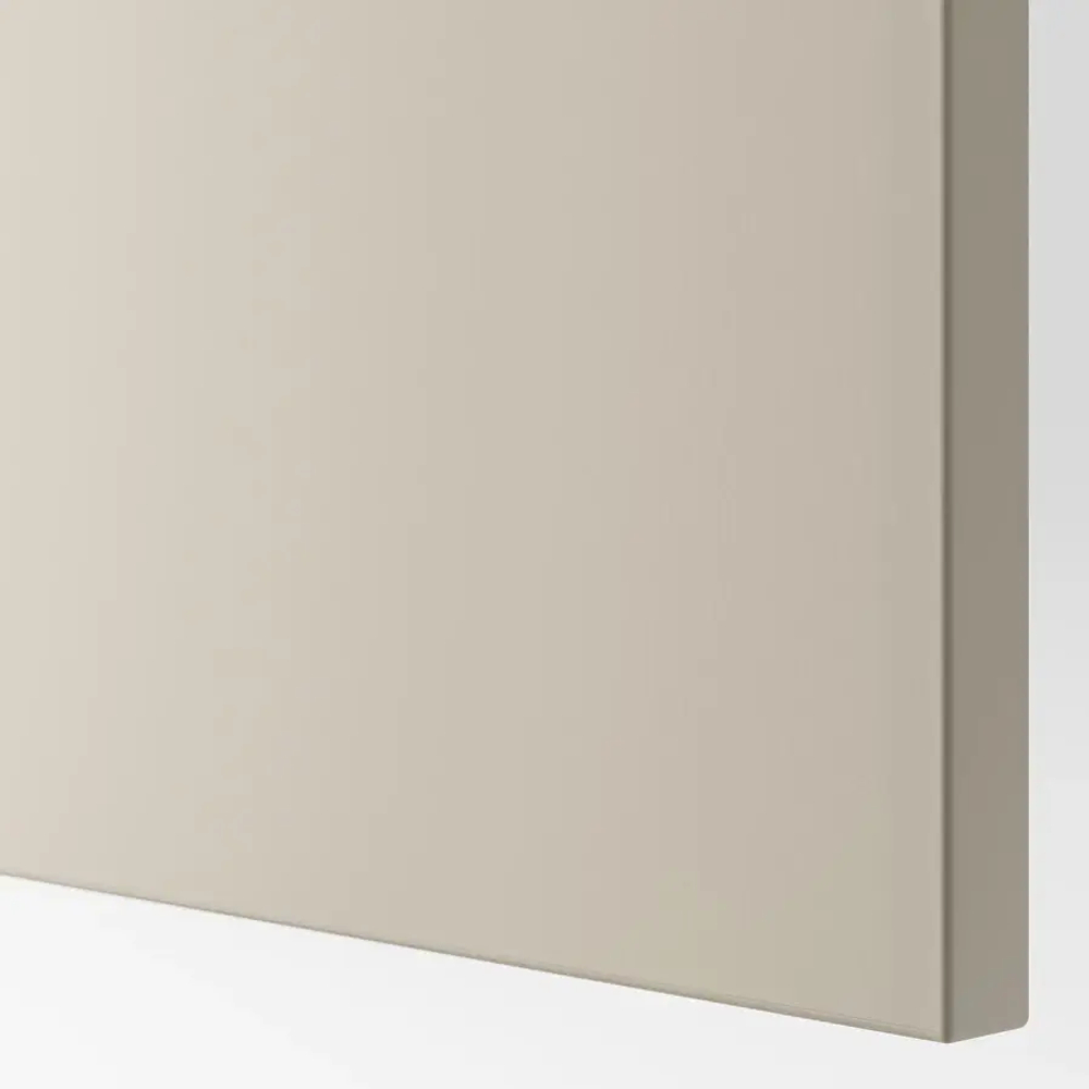 Стеллаж - IKEA BESTÅ/BESTA, 120x42x38 см, белый/серо-бежевый, БЕСТО ИКЕА