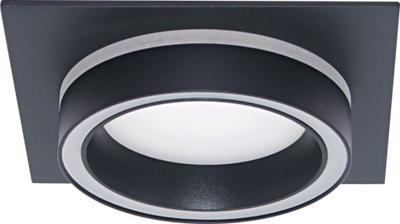 Светильник GX53 TERRA квадрат черный, встраиваемый, 105*105*40 мм, 50 шт/кор