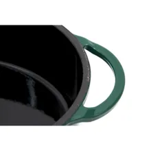 Жаровня чугунная эмалированная с крышкой, 4 л, круглая, зелёная Big Green Egg
