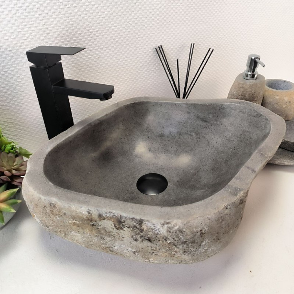 Раковина из речного камня RS-63572 (50*39*15) 0122