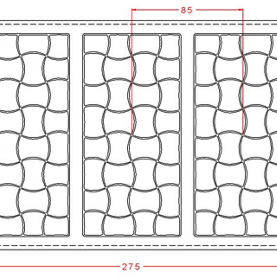 262 | Форма &quot;Плитка фигурная шахматка&quot; (275*175 мм)