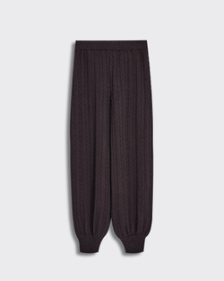 Брюки из смесового кашемира шоколадный