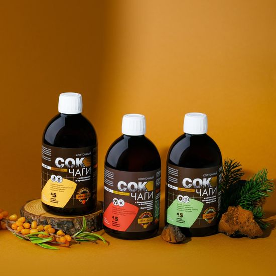 Сок Чаги клеточный с облепихой и прополисом