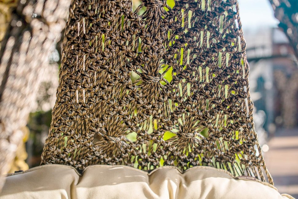 Подвесное кресло-качели (подушка в комплекте) Besta Fiesta CARTAGENA (без каркаса), бежево-коричневый