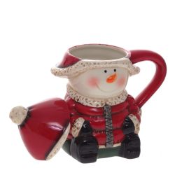 GAEM Кружка с крышкой "Снеговик", 500 мл, L14 W10 H17 см, 2в.
