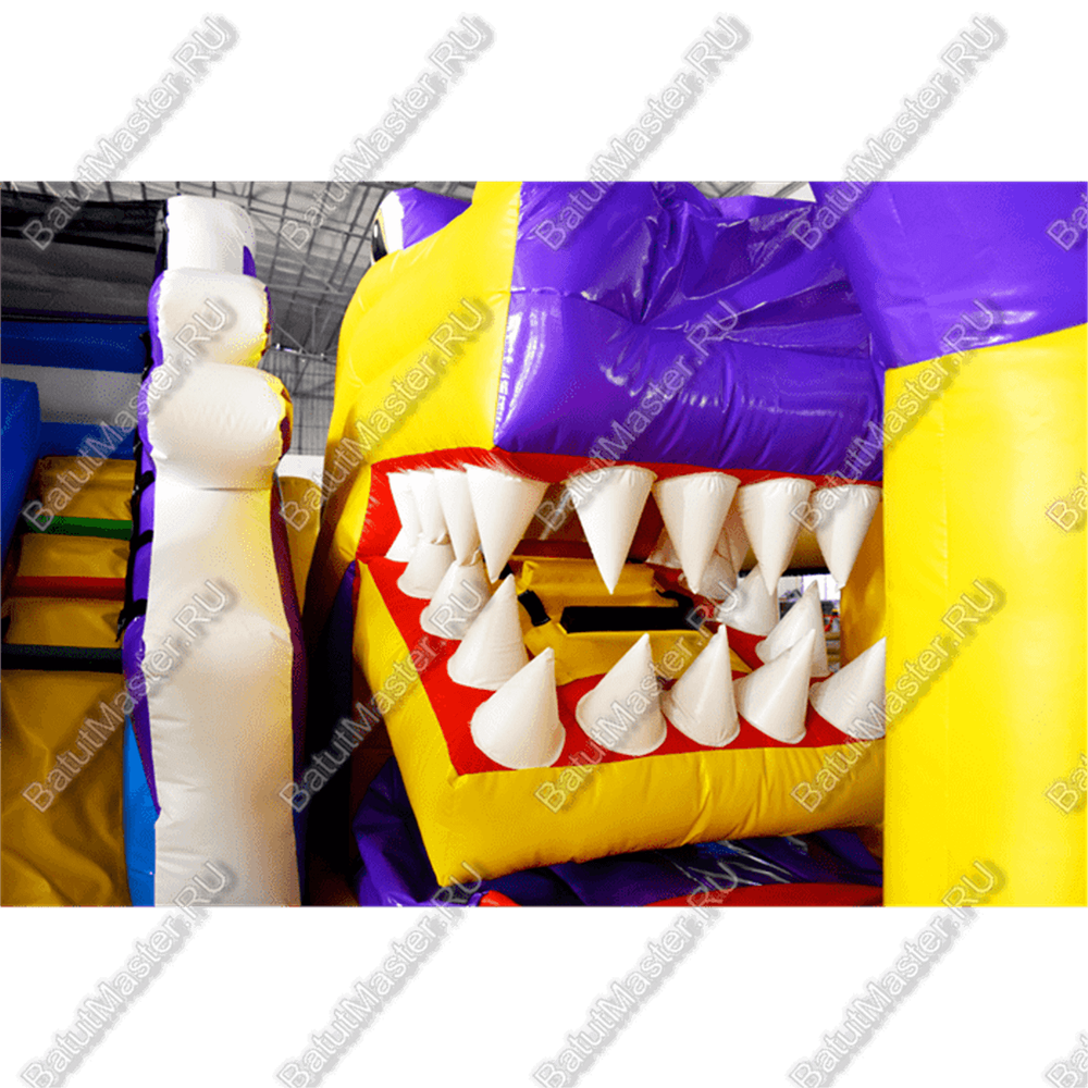 Коммерческий батут "Белый клык" с не механизированной головой, размер 6*6*4 м