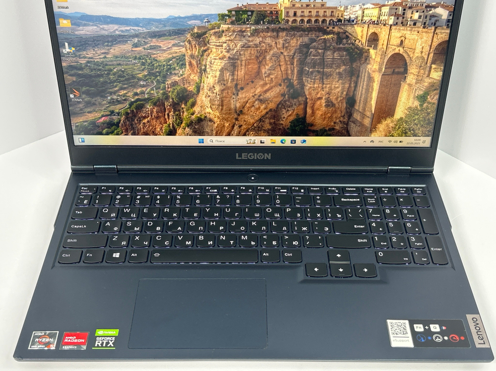 Ноутбук Lenovo Legion 5-15ACH6H (82JW003CRK) 15.6"/ AMD Ryzen 5 5600H/RAM 16 GB/512 GB/Nvidia RTX3050 4GB/1920x1080/IPS 165Hz/DOS/Подсветка кл-ры:LED/синий. Состояние: C1