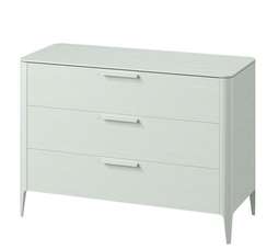 Комод Type 3 ящика, массив дуба, 120 см (белый)