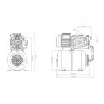 Насосная станция Джамбо 70/50 Ч-24 (2.0) (бак 24 л, 1,10 кВт, 70 л/мин, напор 50 м) ДЖИЛЕКС