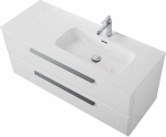 Тумба с раковиной Cezares ECO-CER-N 120 ECO-CER-N-1200-2C-SO-BL белая глянцевая левая/правая