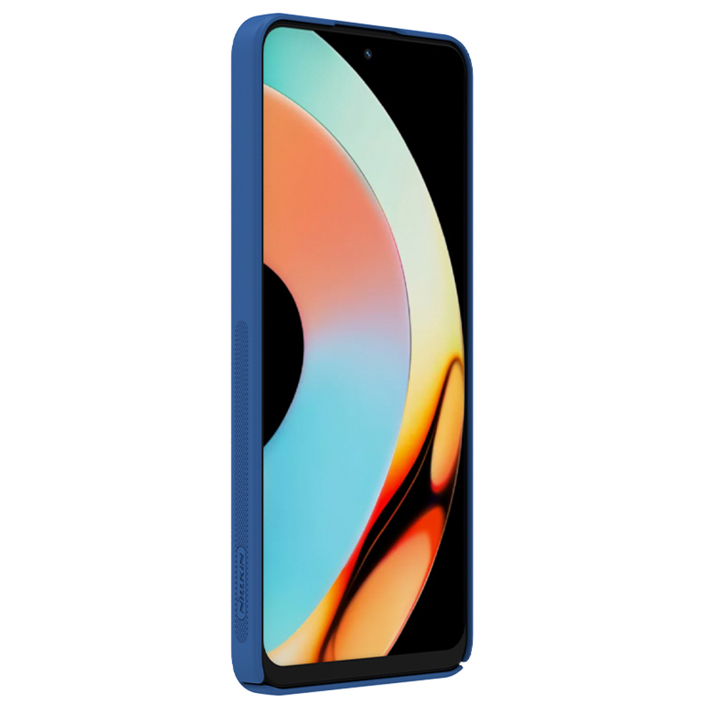 Чехол синего цвета от Nillkin серия CamShield Case для смартфона Realme 10 Pro 5G, с защитной шторкой для задней камеры