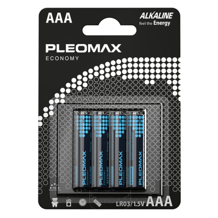 Батарейки Pleomax LR03-4BL Economy Alkaline