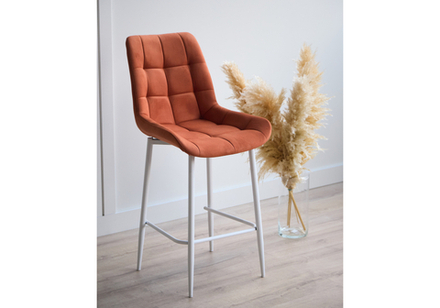 Барный стул Woodville Челси 360 терракотовый (zd 432), белый np, ножки белые