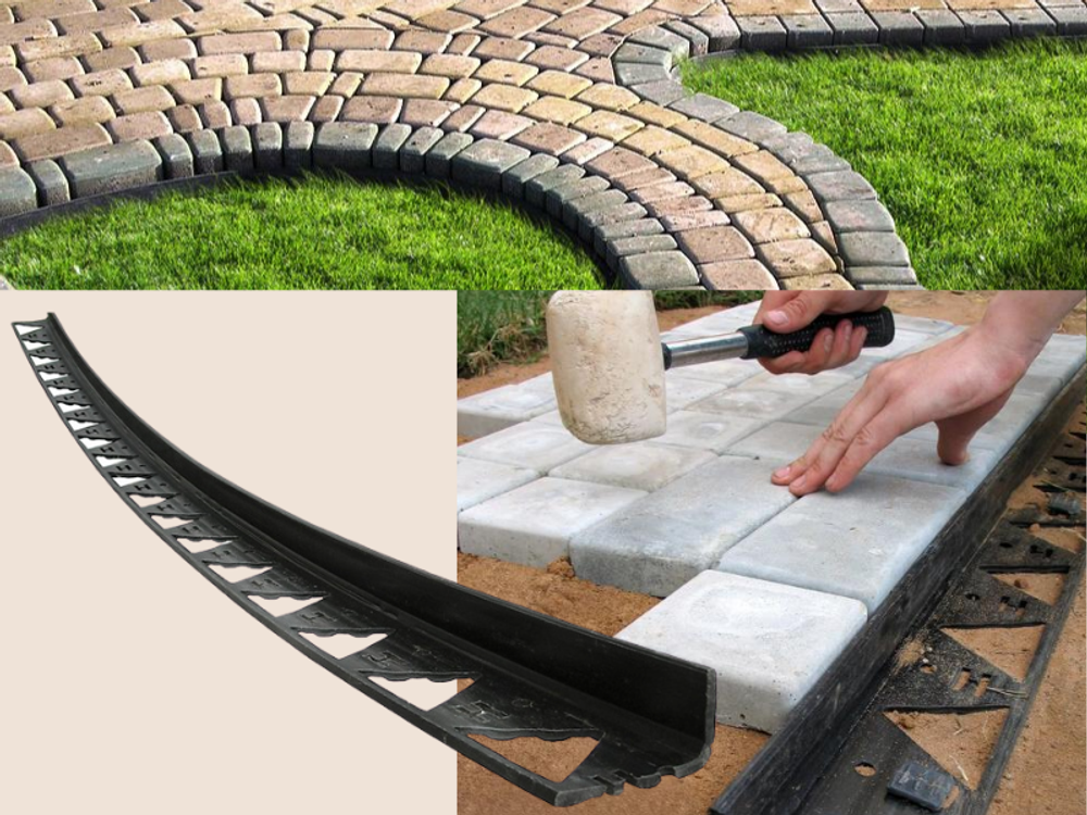 Бордюр ландшафтный Б-100.06.08-ПП пласт черный 82478