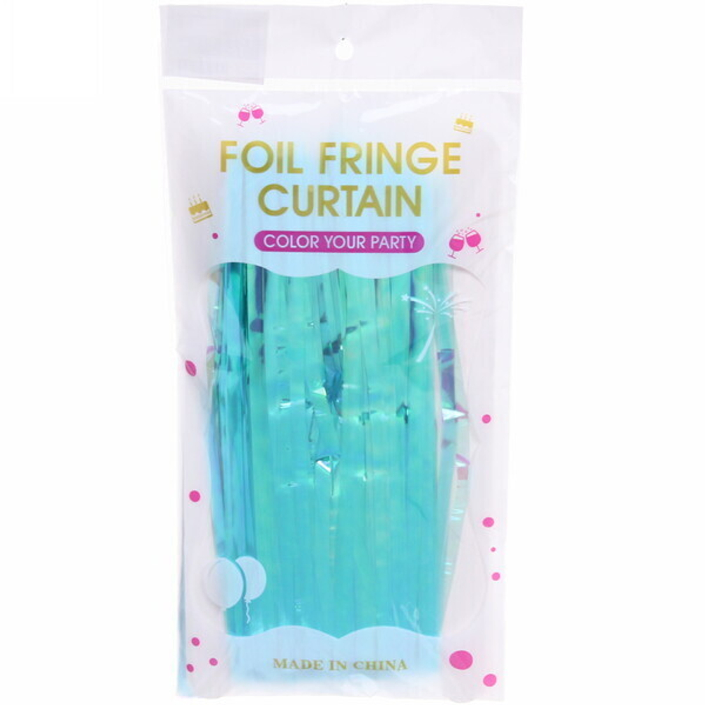 Занавес фольгированный «Перламутр» ш1м, в2м (глянец), синий