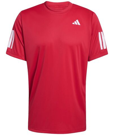 Мужская теннисная футболка Adidas Club 3-Stripes - pure rubin