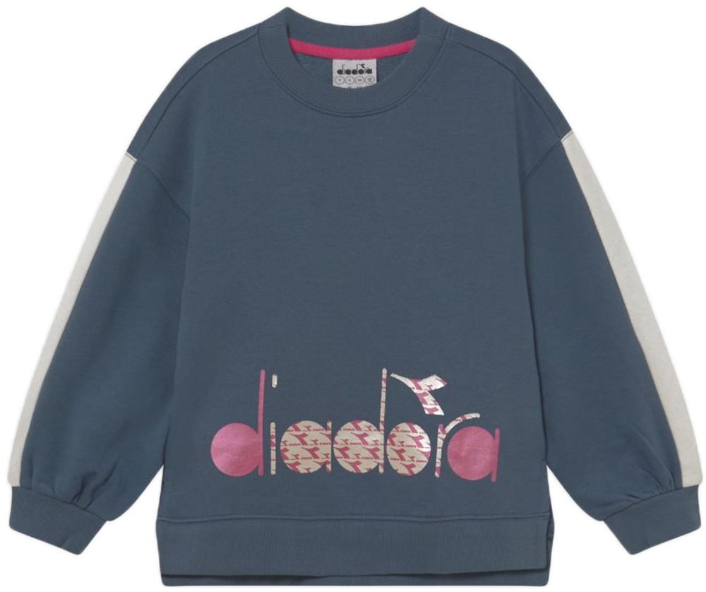 Детская теннисная куртка Diadora Jg. Sweatshirt Crew Twinkle - china blue
