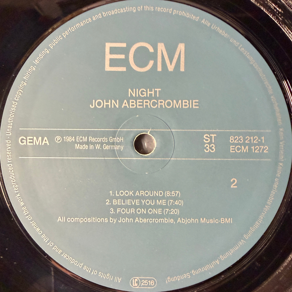 John Abercrombie ‎– Night (Германия 1984.) ECM