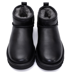 UGG Mens Classic Ultra Mini Leather Black