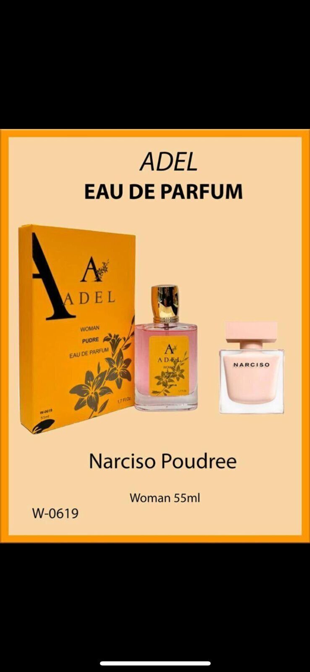 Adel W-0619 Narciso Rodriguez Poudree eau de parfum for women 55 ml.