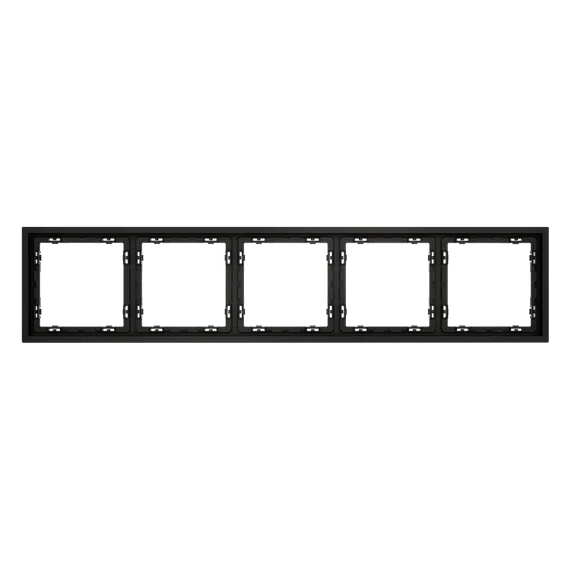 Рамка пластиковая VOLTUM S70 на 5 постов, (черный матовый) vls100508
