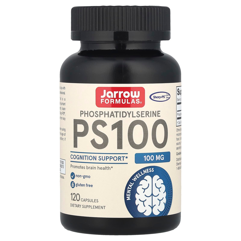 Jarrow Formulas, PS 100, фосфатидилсерин, 100 мг, 120 капсул
