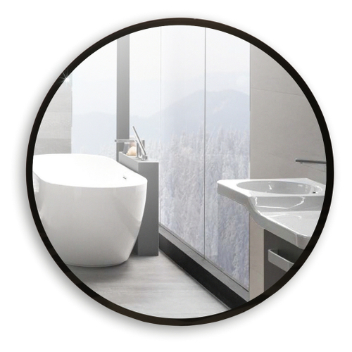 Зеркало MIXLINE "Ренуар" D770 без подсветки, черное обрамление