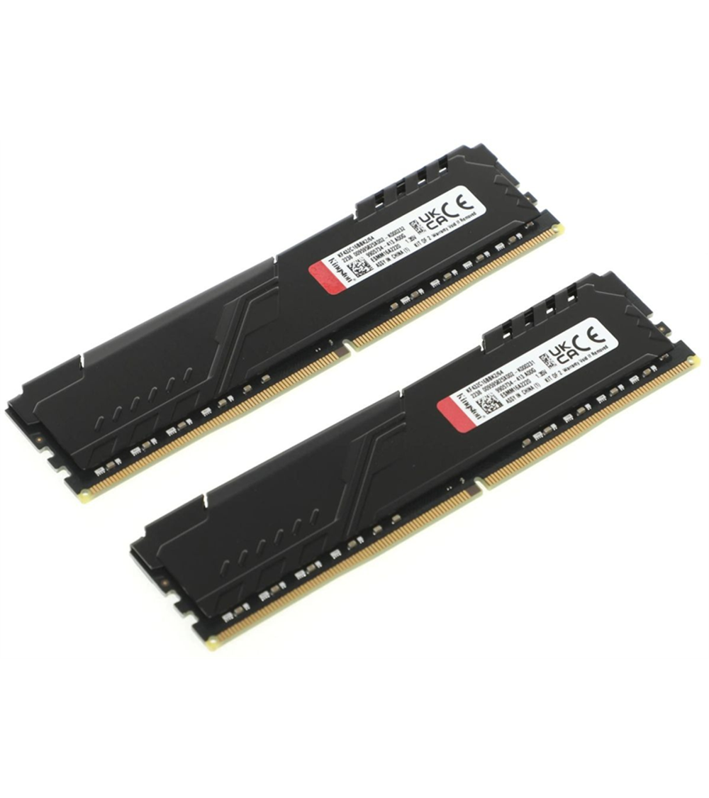 Оперативная память Kingston 64GB 3200MHz DDR4 CL16 DIMM (Kit of 2) FURY Beast Black