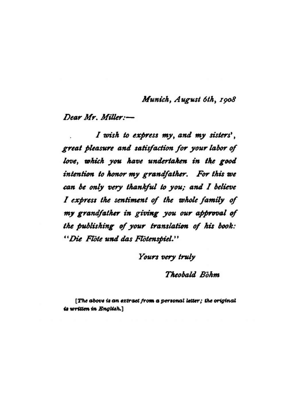 The flute and flute-playing. In acoustical, technical, and artistic aspects | T. Böhm
