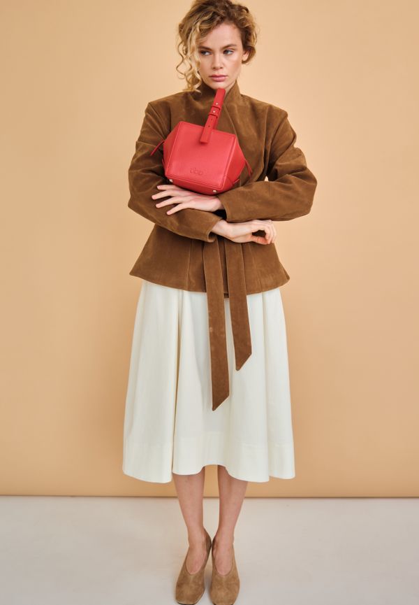 Кожаная сумка Quadra DBR 30989 красный