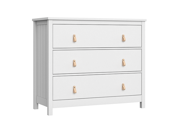 Комод Wood 3 ящика (белый)