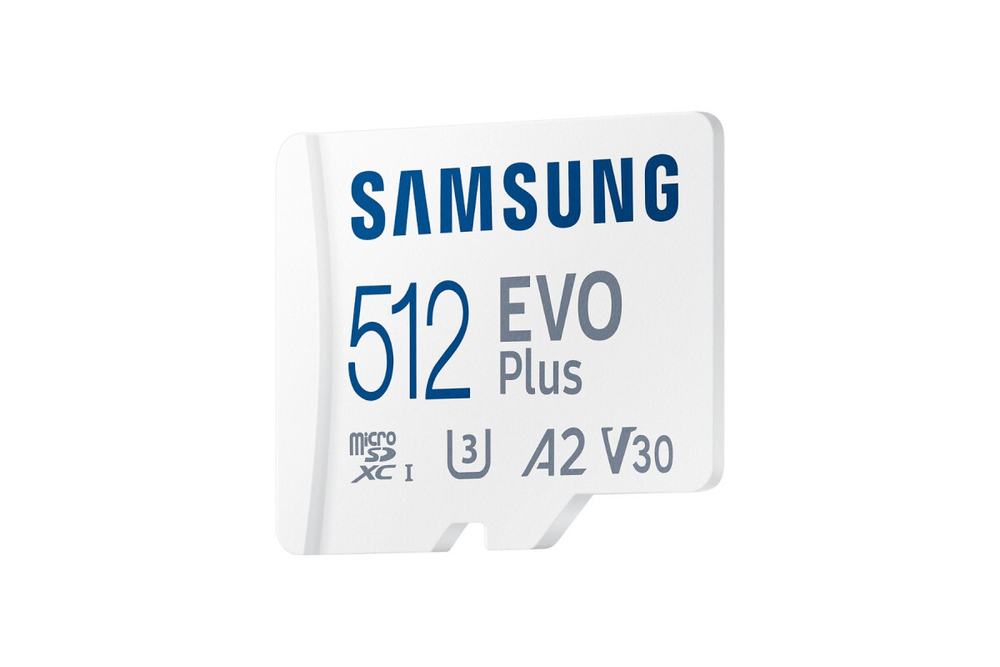 Карта памяти Samsung microSDXC EVO Plus Class10 UHS-I U3 (160MB/s) 512GB + ADP (EU)
