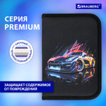Пенал BRAUBERG 1 отделение полиэстер 21х14 см "Neon drift" (2 штуки в упаковке)