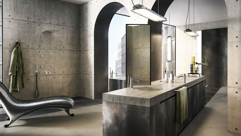 Полотенцедержатель Gessi 316, настенный, L300 мм, цвет Steel Brushed