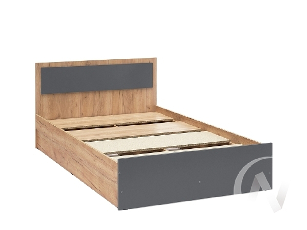 Кровать 0;9м Спальня Мартина (дуб крафт/графит)