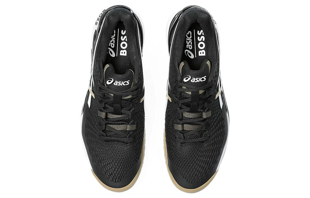 HUGO BOSS x Asics Gel-Resolution 9 Anti-slip Wear Low Tennis Shoes Men's Black Brown