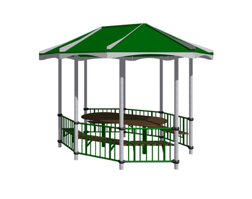 Беседка со столом и сиденьями