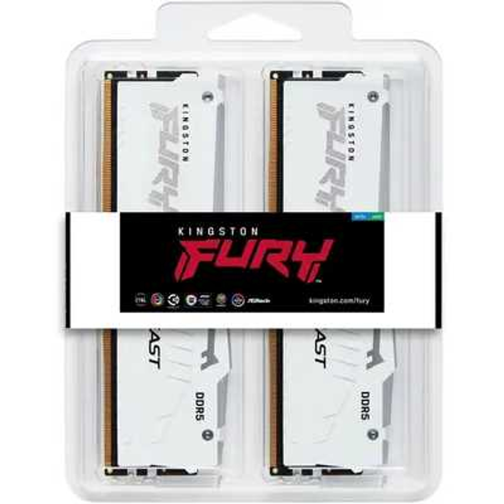 Оперативная память Kingston Fury Beast White RGB Expo KF568C34BWEAK2-32