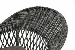 "Дольче" обеденная группа из искусственного ротанга, цвет графит