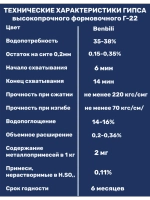 Гипс Г22 скульптурный 25кг, для творчества белый.