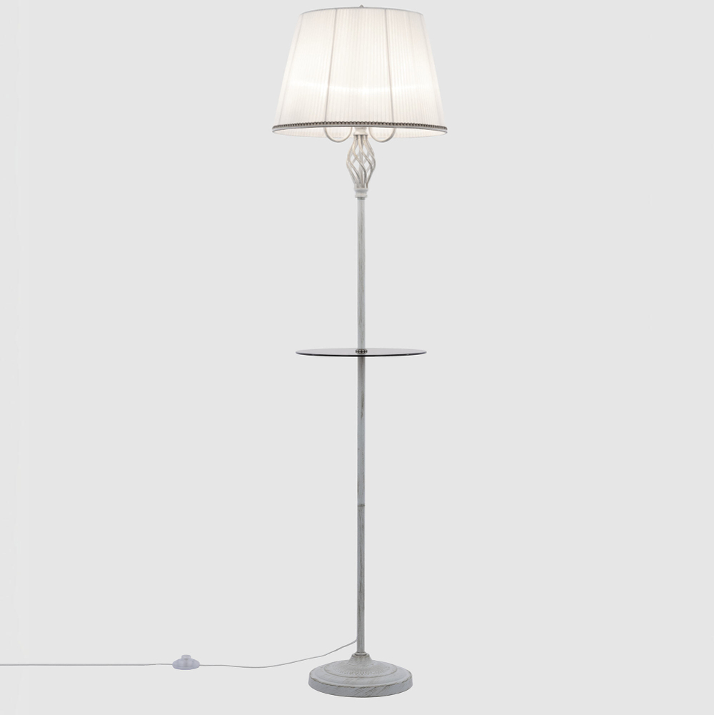 Citilux Вена CL402920T Торшер патина со столиком и белым абажуром