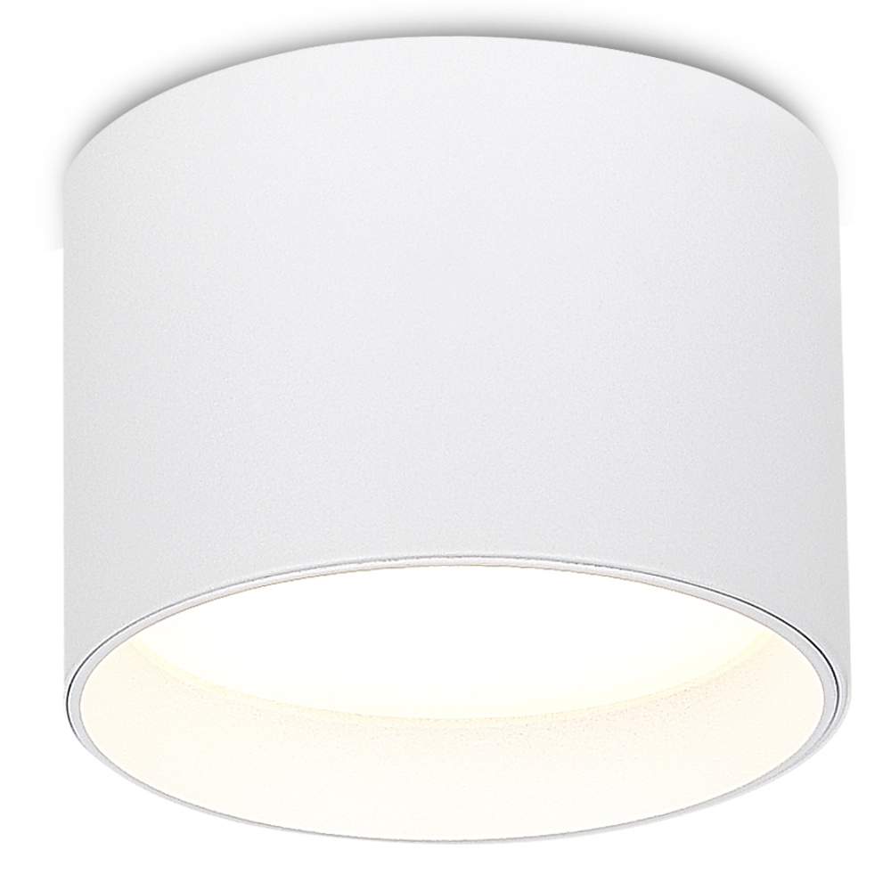 Светильник накладной,  GX53,  D85xH60мм,  IP20,  белый,  без лампы