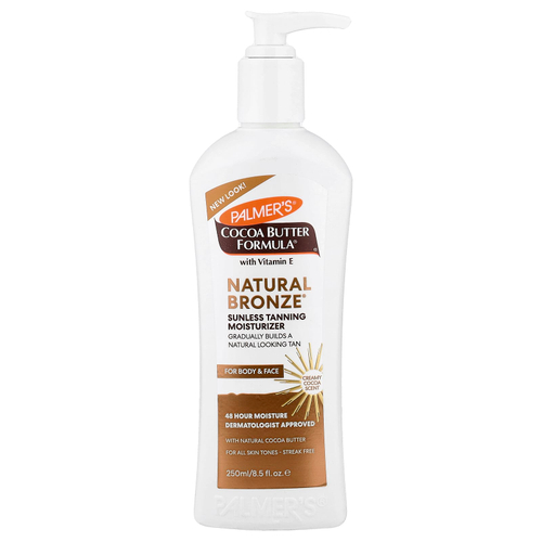 Palmer's, Cocoa Butter Formula® с витамином E, Natural Bronze®, увлажняющий крем для загара, 250 мл (8,5 жидк. унции)