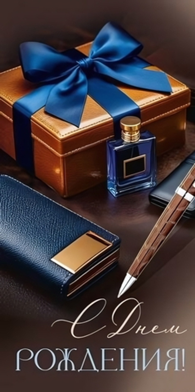 Конверт для денег "С Днем рождения!" (подарочная коробка, флакон духов) 3.0001951