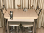 Раскладной кухонный стол Wide beige flowers
