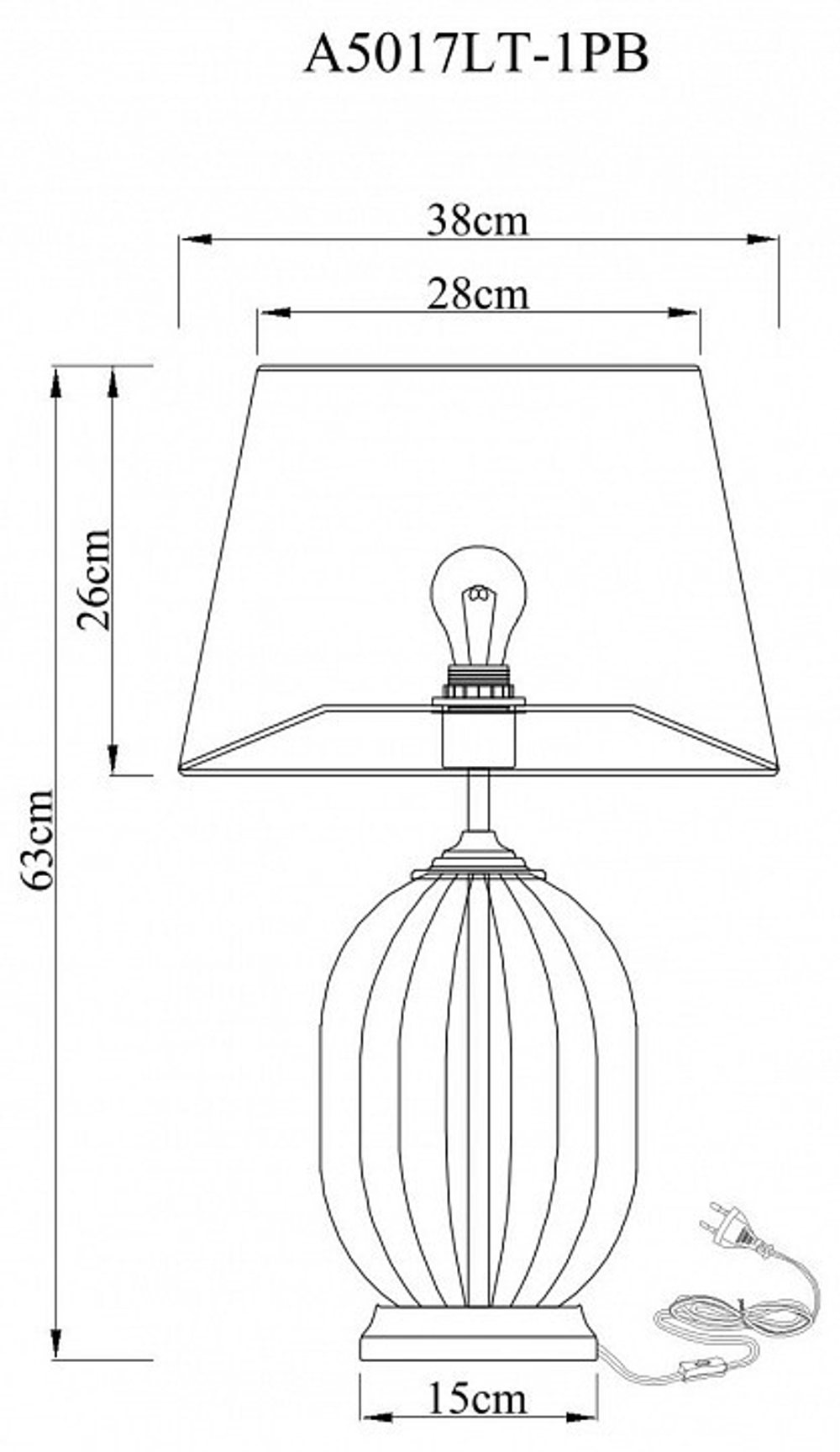 Настольная лампа Arte Lamp A5017LT-1PB