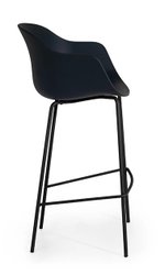 Кресло барное пластиковое Papatya Globe-K Bar, черный