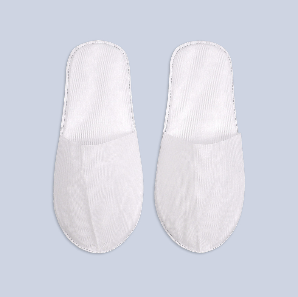 Тапки спанбонд, закрытый мыс (100 пар), одноразовые, белые, подошва 3 мм