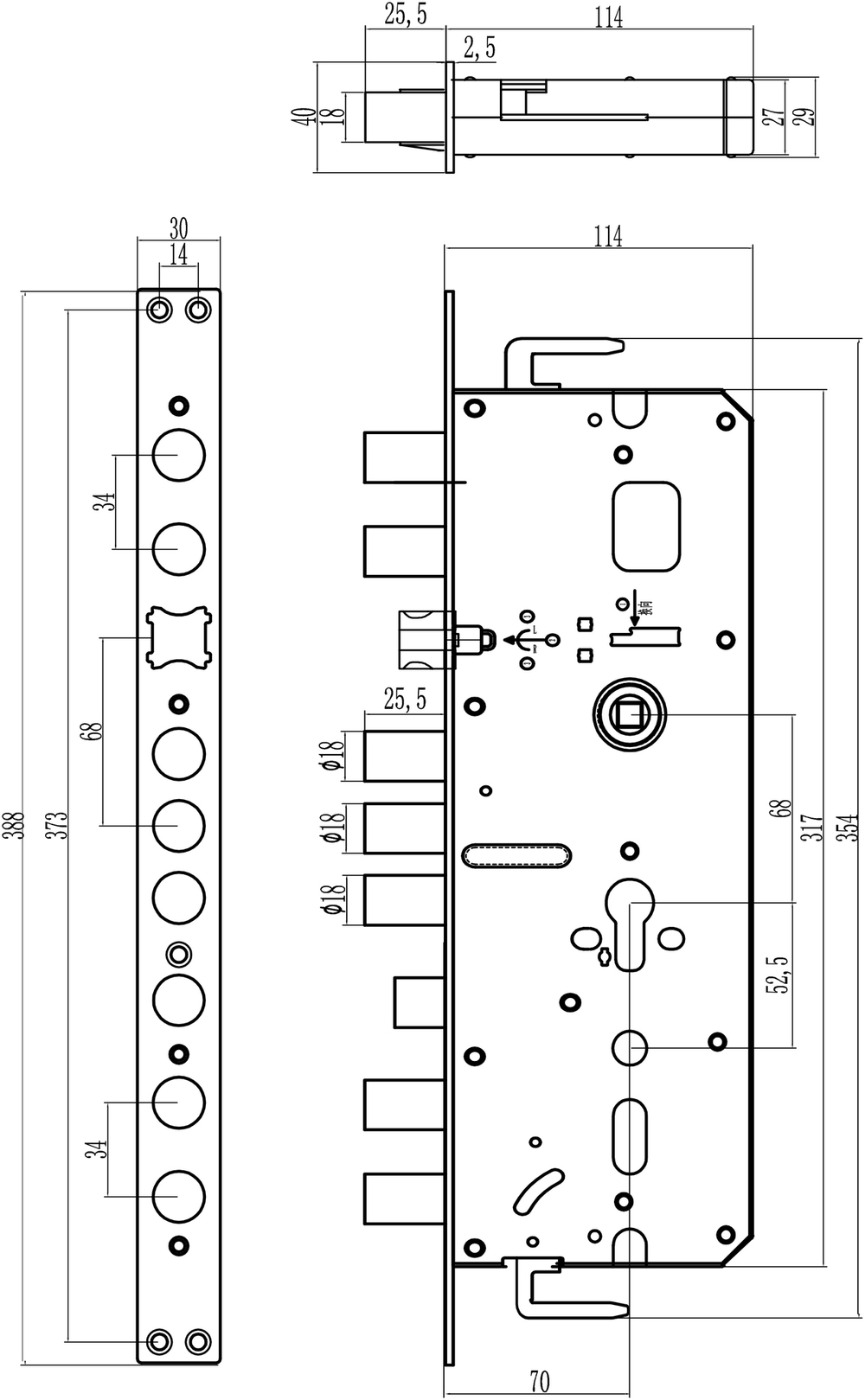 Sanyo D501 Tuya Автоматический умный замок с ручкой-штангой