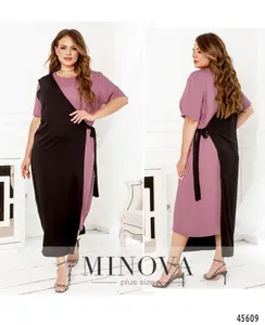 Платье 2288Б-фреза-черный Minova